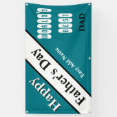 Weltweiter Bester Vater Türkisbanner Banner (Vertikal)