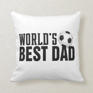 Weltweiter bester Vater Typografie-Fußball  Kissen