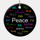 Weltweiter Frieden in der Schwarzen Keramik Ornament (Hinten)