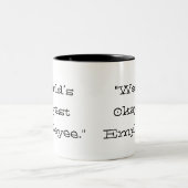Weltweiter Mitarbeiter Zweifarbige Tasse (Mittel)