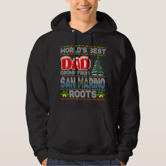 Weltweiter Papa aus San Marino Wurzeln Weihnachtsg Hoodie