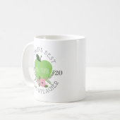 Weltweiter Quaranlehrer Floral Apple Kaffeetasse (Vorderseite Links)