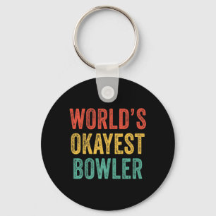 Weltweiter Spaß beim Bowler Bowling Lover Vintag R Schlüsselanhänger
