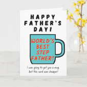Weltweiter Stepfather - Vatertagskarte Karte (Gelbe Blume)