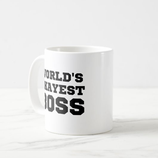Weltweiter Superboss Kaffeetasse (Vorderseite Links)