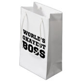 Weltweiter Superboss Kleine Geschenktüte (Rückseite Schrägansicht)