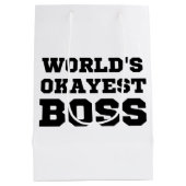 Weltweiter Superboss Mittlere Geschenktüte (Rückseite)