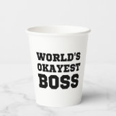 Weltweiter Superboss Pappbecher (Rückseite)