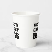 Weltweiter Superboss Pappbecher (Links)