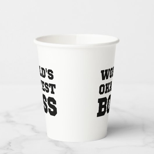 Weltweiter Superboss Pappbecher (Links)