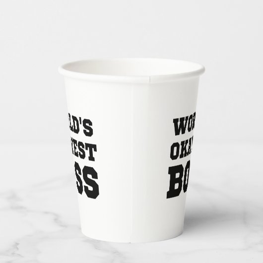 Weltweiter Superboss Pappbecher (Rechts)