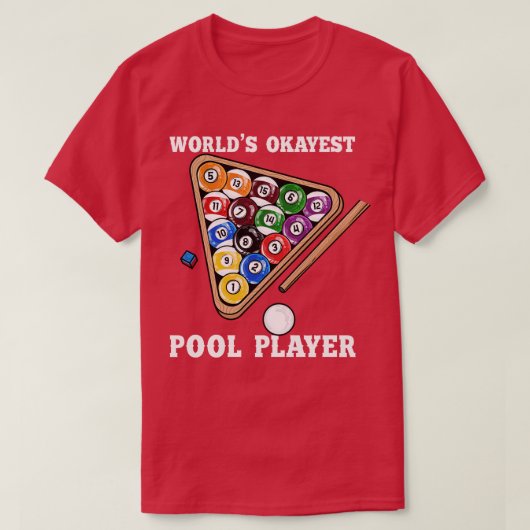 Weltweiter Token Pool Player Ich Pool Billard Play T-Shirt (Design vorne)