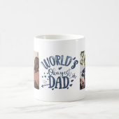 Weltweiter Vater in Blue Denim 2 Foto Kaffeetasse (Mittel)