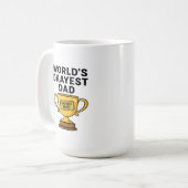 Weltweiter Vater - Trophäe Edition Kaffeetasse (Vorderseite Links)