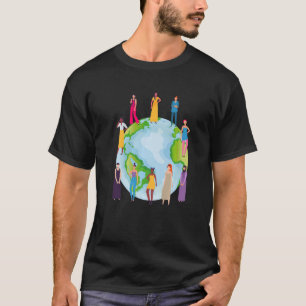 Weltweiter Vintager Feminismus zitiert feministisc T-Shirt