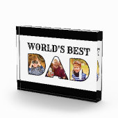 Weltweites bestes Vater-Zitat 3 - Fotocollage-Bloc Fotoblock (Rechts)