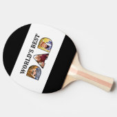Weltweites bestes Vater-Zitat 3 - Fotocollage-Bloc Tischtennis Schläger (Seitenansicht)
