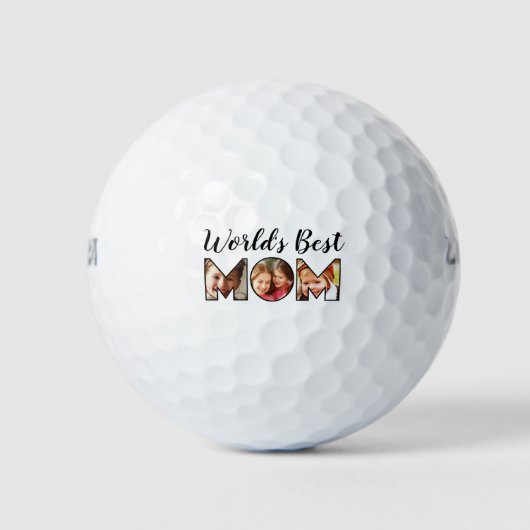 Weltweites bestes Zitat zur Mama 3 FotoCollage Golfball (Vorderseite)