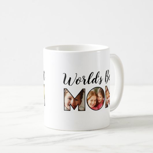 Weltweites bestes Zitat zur Mama 3 FotoCollage Kaffeetasse (VorderseiteRechts)