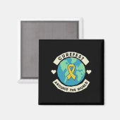 Weltweites Kinderkrebsrennen Magnet (Vorderseite/Rückseite)