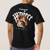 Weltweites Projekt mit Teddy Black T - Shirt (Rückseite)