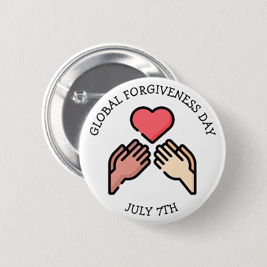 Weltweites Verlangen am 7. Juli Button (Vorne & Hinten)