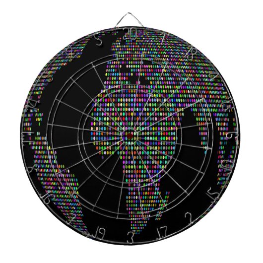 Weltweltweltweltkarte Dartscheibe (vorne)