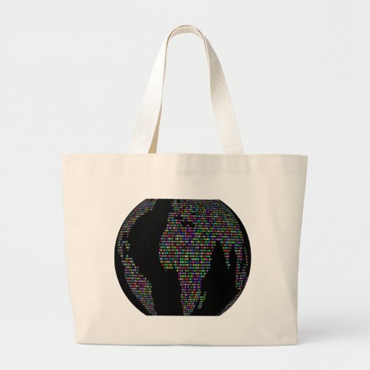 Weltweltweltweltkarte Jumbo Stoffbeutel (Vorne)