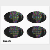 Weltweltweltweltkarte Ovaler Aufkleber (Blatt)