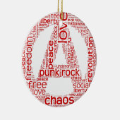 Weltwolke in der Anarchieform Keramik Ornament (Rechts)