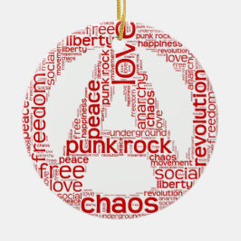 Weltwolke in der Anarchieform Keramik Ornament