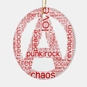 Weltwolke in der Anarchieform Keramik Ornament (Links)