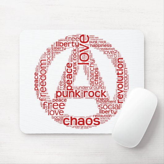 Weltwolke in der Anarchieform Mousepad (Mit Mouse)