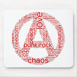 Weltwolke in der Anarchieform Mousepad