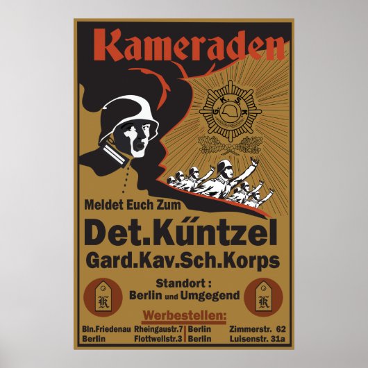 Weltww1 Deutsche Poster-Erholung Kameraden Poster (Vorne)