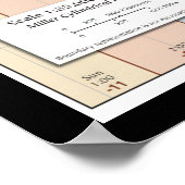 Weltzeitkarte Poster (Ecke)