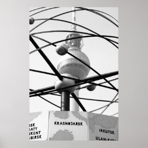 Weltzeituhr Fernsehturm Berlin Nr. 1 Poster