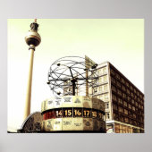 Weltzeituhr Fernsehturm Berlin Poster (Vorne)