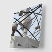 Weltzeituhr Fernsehturm Berlin Quadratische Wanduhr (Winkel)