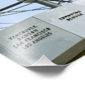 Weltzeituhr Fotodruck (Ecke)