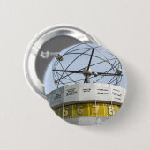 Weltzeituhr in Berlin Button (Vorne & Hinten)