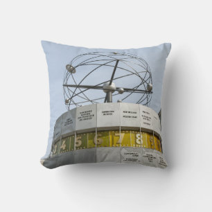 Weltzeituhr in Berlin Kissen