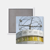 Weltzeituhr in Berlin Magnet (Vorderseite/Rückseite)