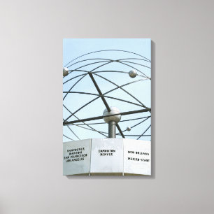 Weltzeituhr Leinwanddruck