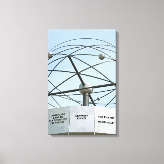 Weltzeituhr Leinwanddruck (Vorderseite)