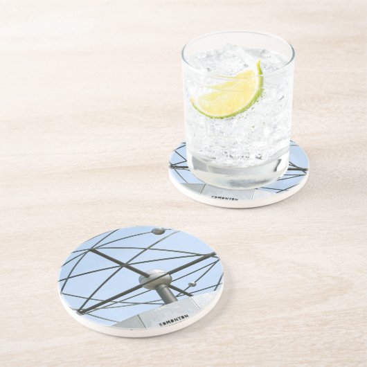 Weltzeituhr Sandstein Untersetzer (Seite)