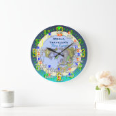 Weltzeitzonen Große Wanduhr (Zuhause)