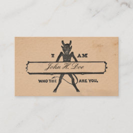 "Wem der Teufel Sie" viktorianische nennende Telefonnummerkarte