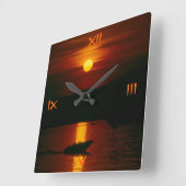 Wem die Zeit schlägt Quadratische Wanduhr (Winkel)