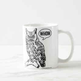 Wem Eulen-Grammatik-Tassen-englischer Lehrer Kaffeetasse